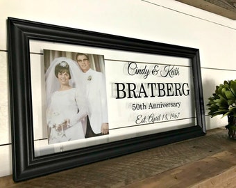 Personalized Wedding Anniversary Gifts Parents and Couple | Anniversary Frame | Parent Gifts | Custom Photo Frame