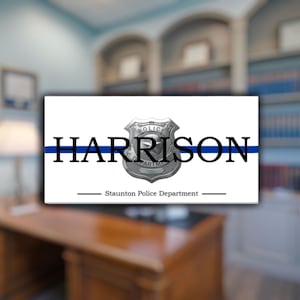 Personalized Police Officer Gift – Custom Name Canvas Wall Art – Law Enforcement Keepsake for Home or Office – Meaningful Gift for Cops