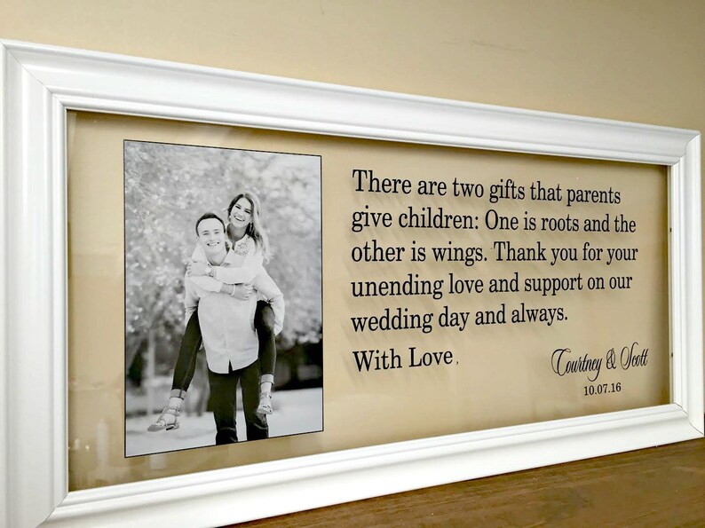 Wedding Thank You Gift for Parents | Personalized Wedding Frame | Parents of the Bride | Premium Wedding Gifts, A165C 