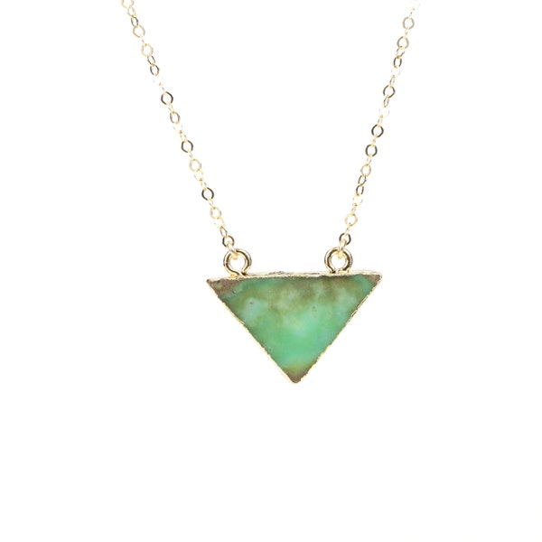 Chrysoprase Geode Necklace, Gemstone Necklace, Boho Bohemian Jewelry, Gift for Her Birthday, Healing crystal Inspirational Gift