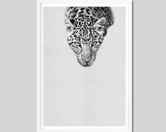 Cheetah Print, Safari Nursery Animal Wall Art, Black and White Photo, Cheetah Poster Digital, Kids Room Decor, African Minimalist