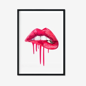 Lips Print Prints Lips Art Prints Lips Wall Art Art Gift - Etsy