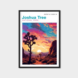 Joshua Tree Print Poster, Joshua Tree National Park Poster Print, Wall Art California Print