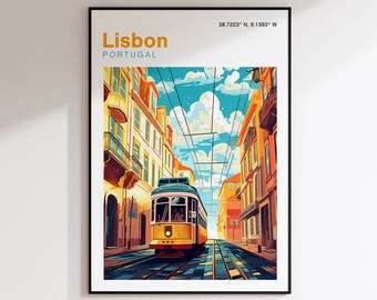 Lisbon Portugal Print, Wall art Art Print, Poster, Travel Print, Travel Poster, Wall Art, Living Room Prints, Art Decor