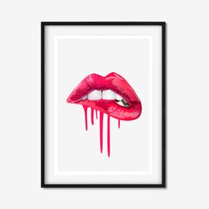 Lips Print, Prints, Lips Art Prints, Lips Wall Art, Art Gift, Digital Prints, Lips Painting, Lips Poster Wall Decor Home Decor Fashion Art