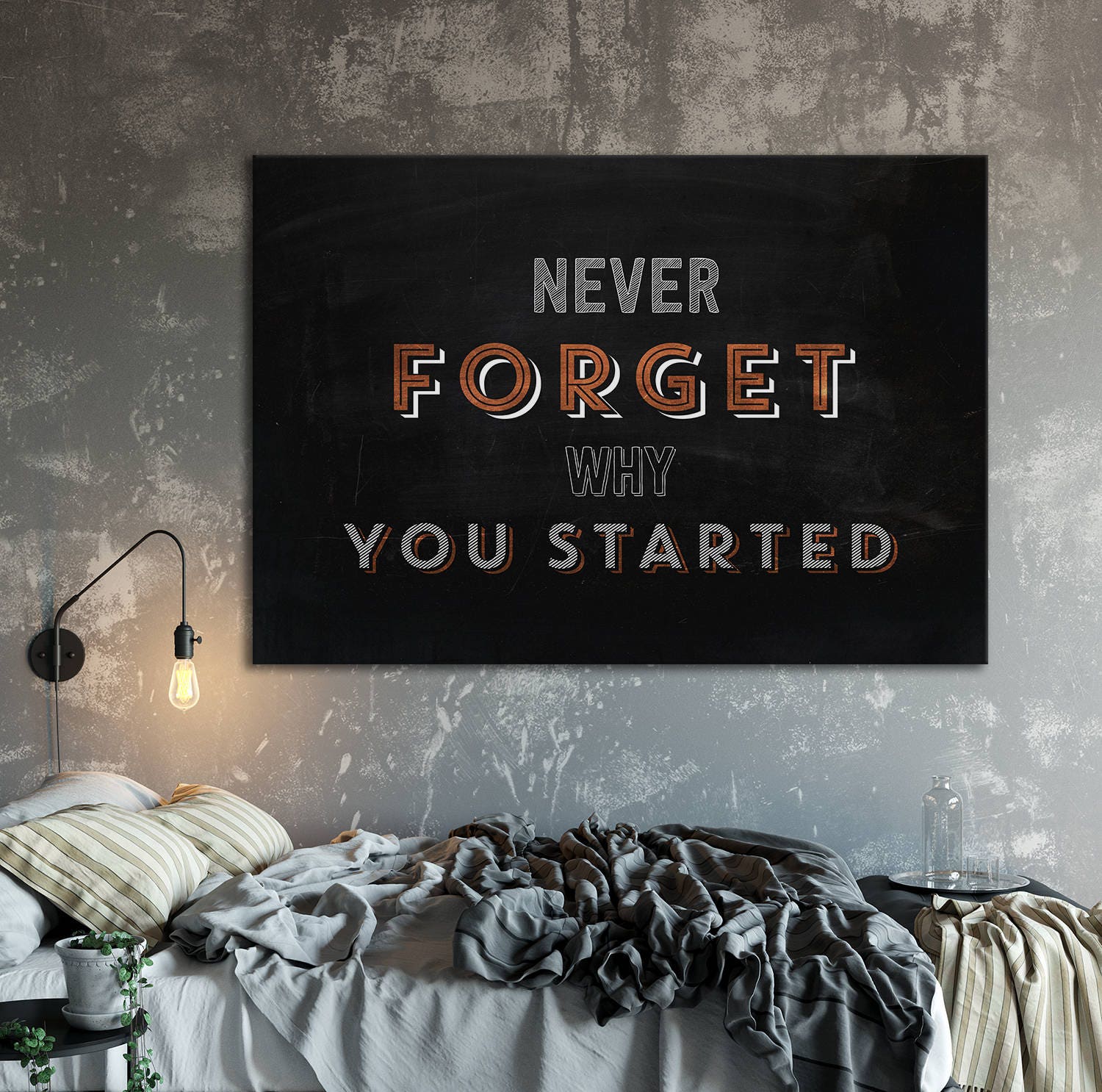 Never Forget Why You Started Quote Print Motivation Print | Etsy India