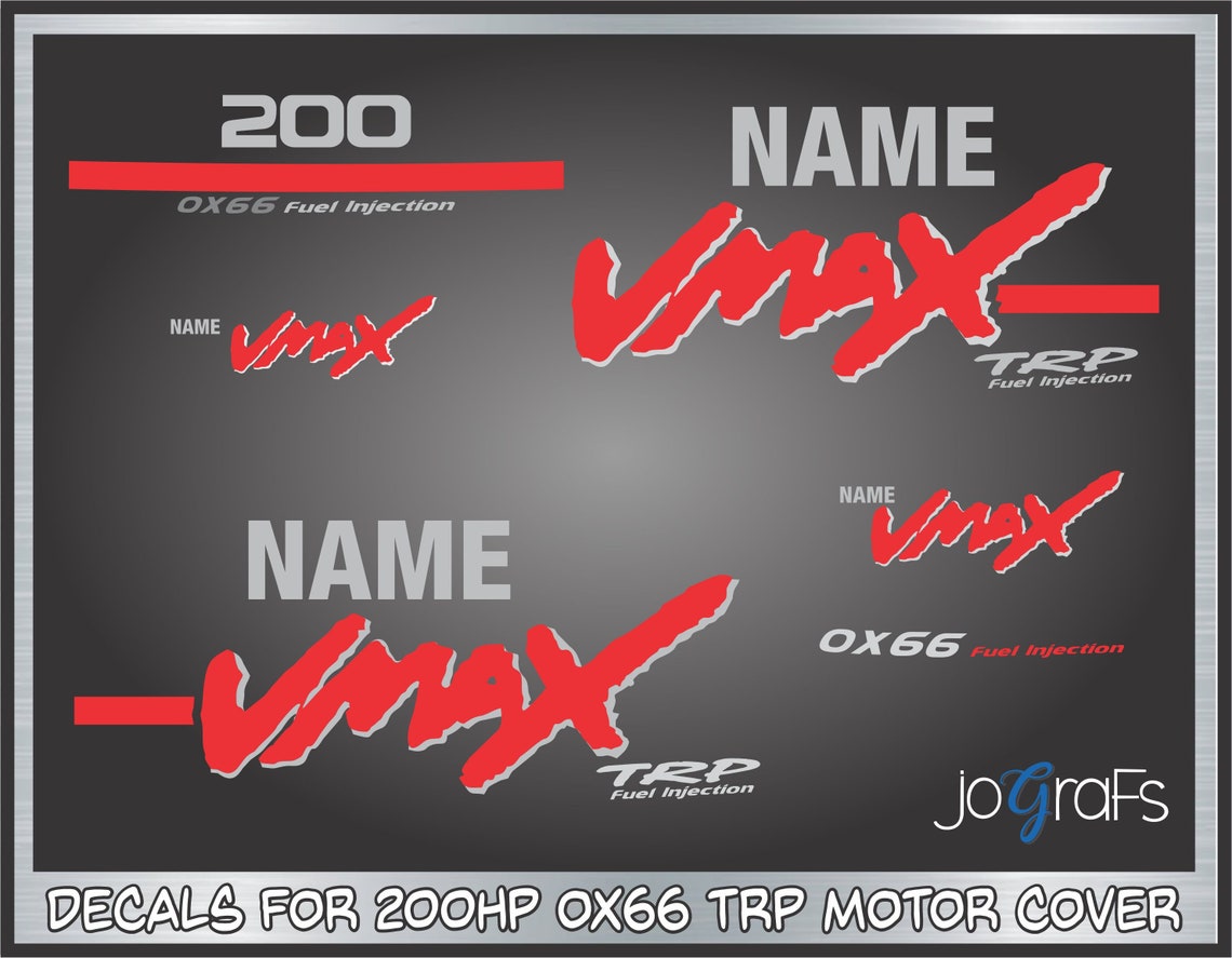 Yamaha VMAX 200hp Decal Kit Outboard Engine Replacement Etsy Canada