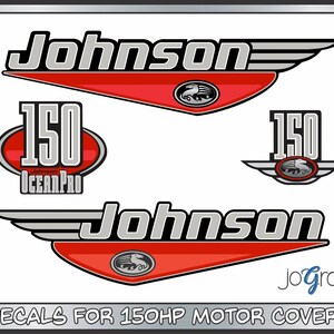 Johnson Oceanpro 150hp Outboard Stickers Die-cut Reproduction Decals ...