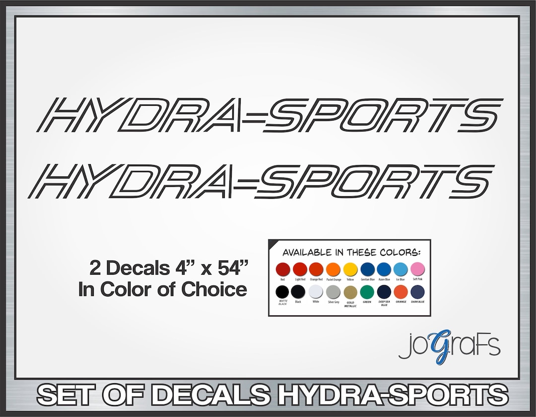 HYDRASPORTS Replica Decals Set 4 X 54 1 Color Etsy