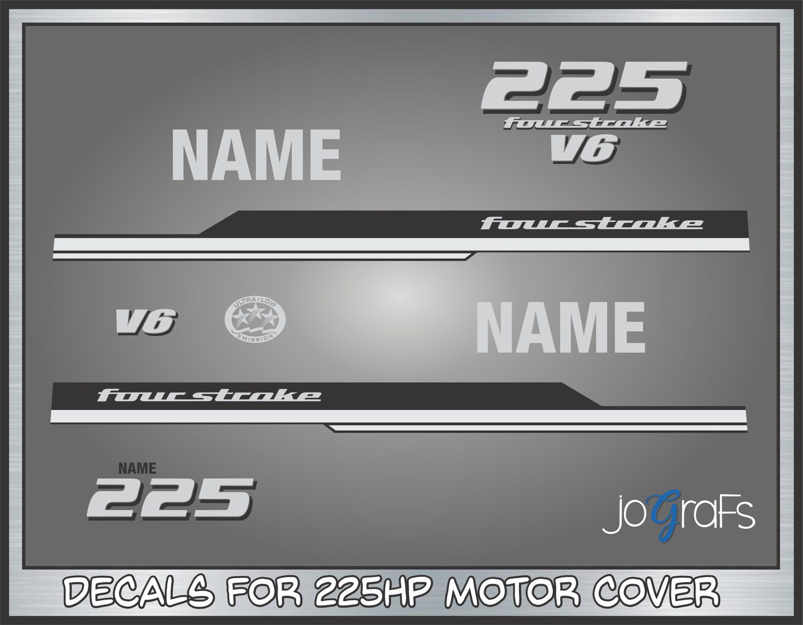 Yamaha V6 Four Stroke Decal Kit Outboard Engine Replacement Etsy