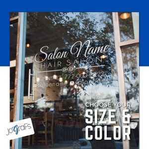 Custom Vinyl Business Window Decal, Personalized Storefront Sign, Style 2