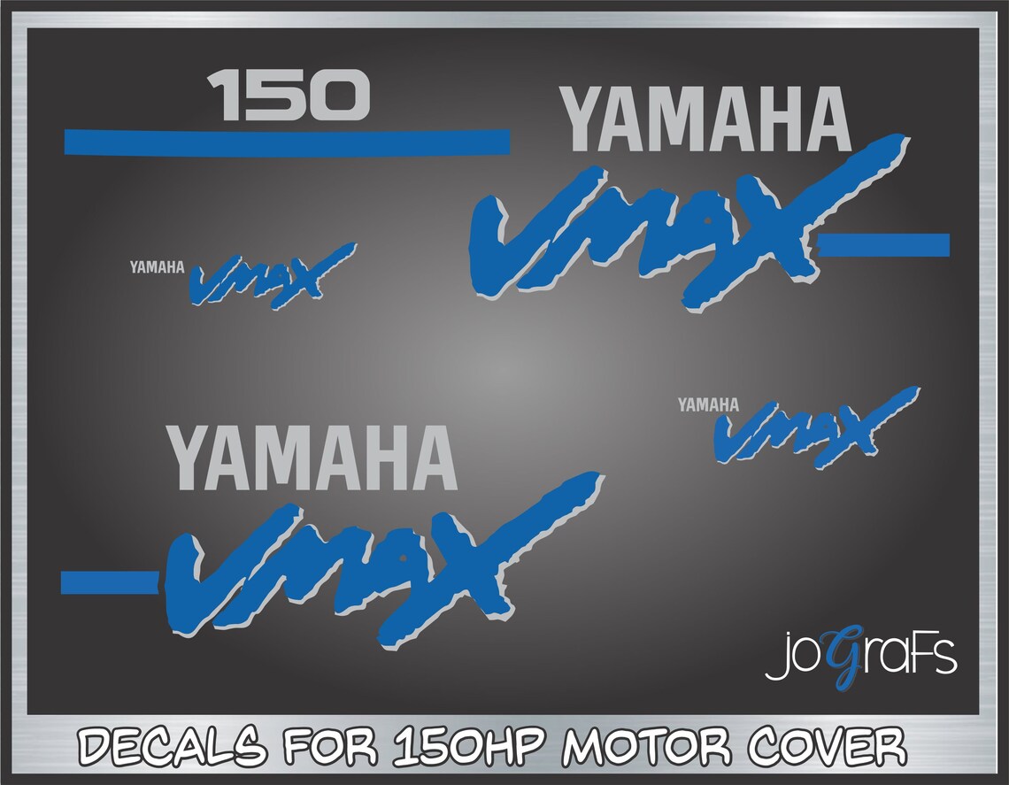Yamaha VMAX 150hp Decal Kit Outboard Engine Replacement Etsy