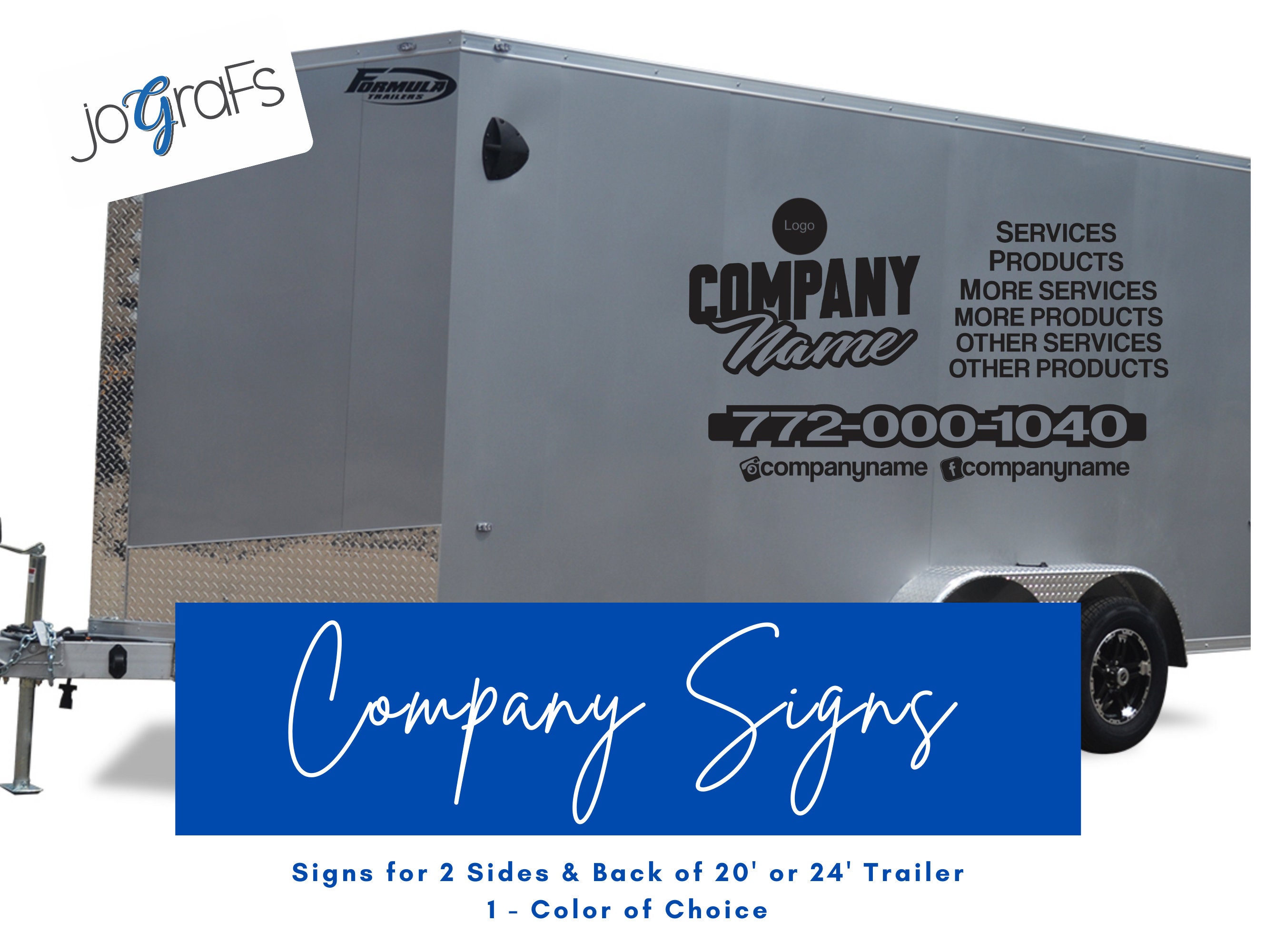 Trailer Decals / Custom Trailer decals / Custom Logo Decals / Create