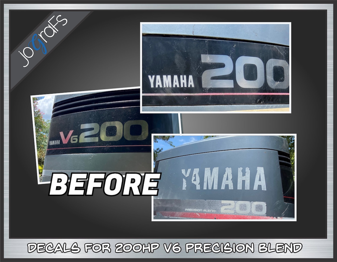 Yamaha V6 200hp Precision Blend Decal Kit Outboard Engine Etsy