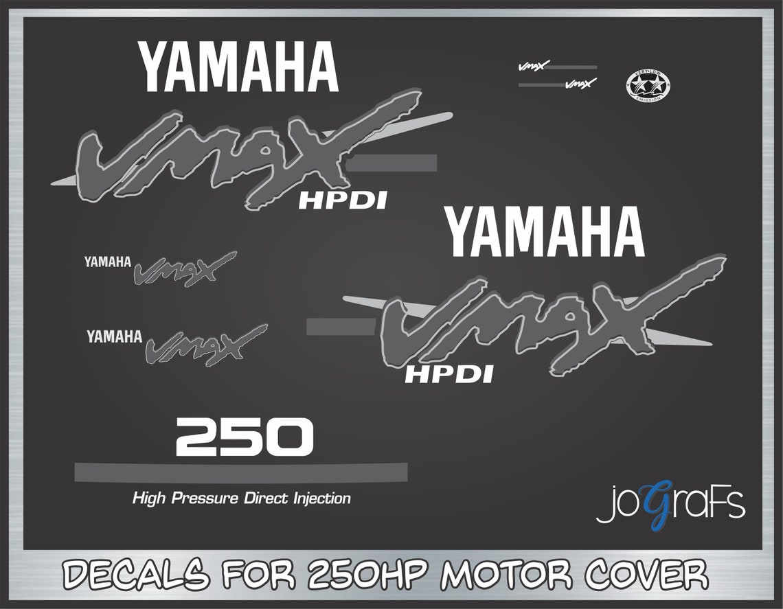 Yamaha VMAX HDPI Decal Kit Outboard Engine Replacement Etsy