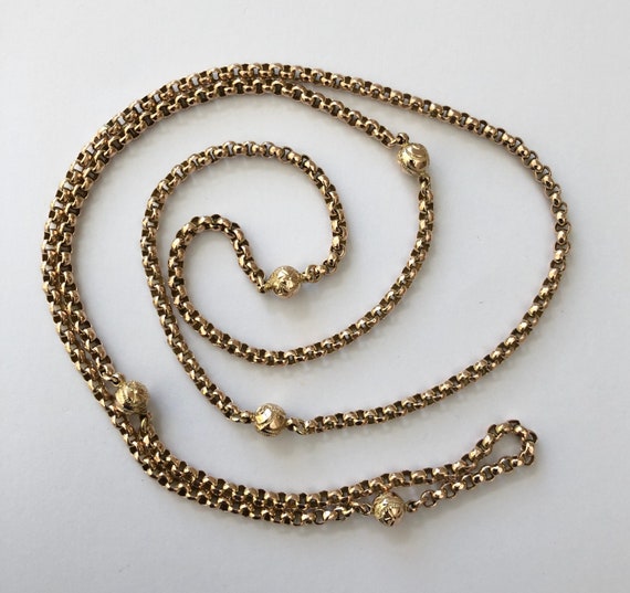 Stunning 9ct Gold Victorian Guard Chain