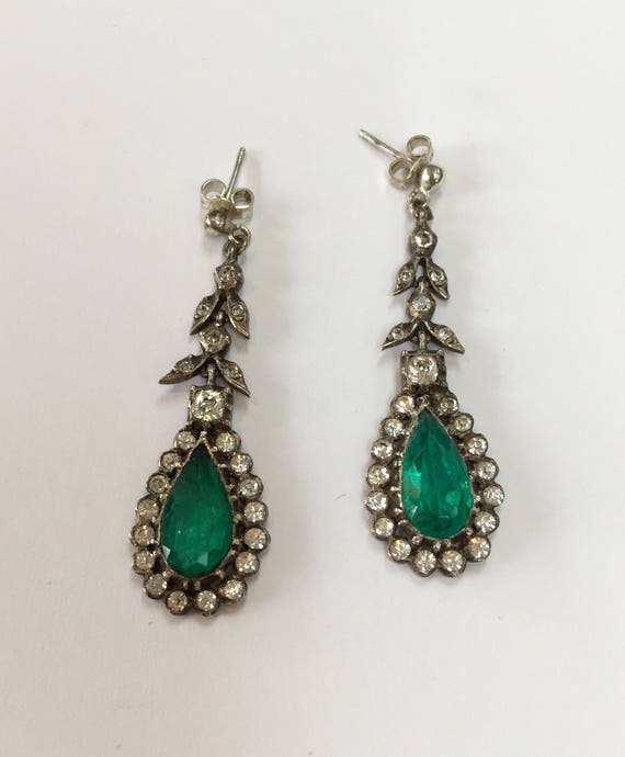 Amazing Edwardian Paste Earrings - image 1