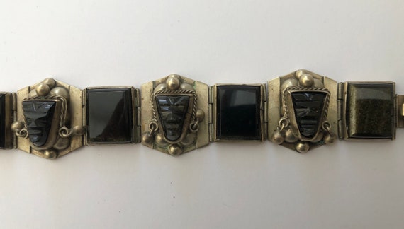 TAXCO 1940’s Obsidian Bracelet - image 3