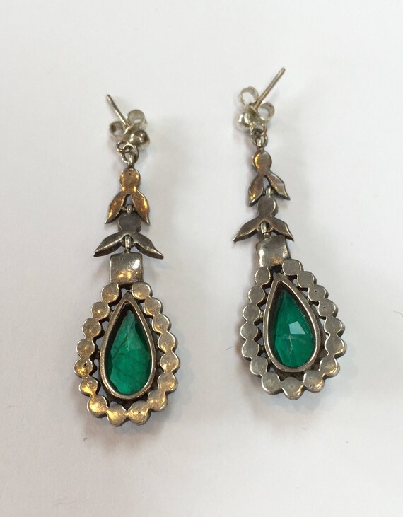 Amazing Edwardian Paste Earrings - image 4