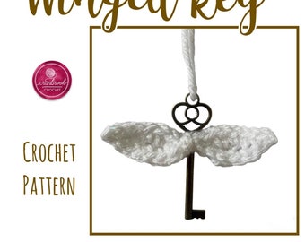 Winged Key Crochet Pattern