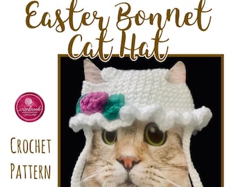 Easter Bonnet Cat Hat Crochet Pattern