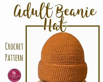 Adult Beanie Hat Crochet Pattern