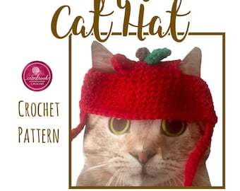 Apple Cat Hat Crochet Pattern