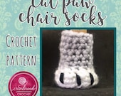 Cat Paw Chair Sock Crochet Pattern