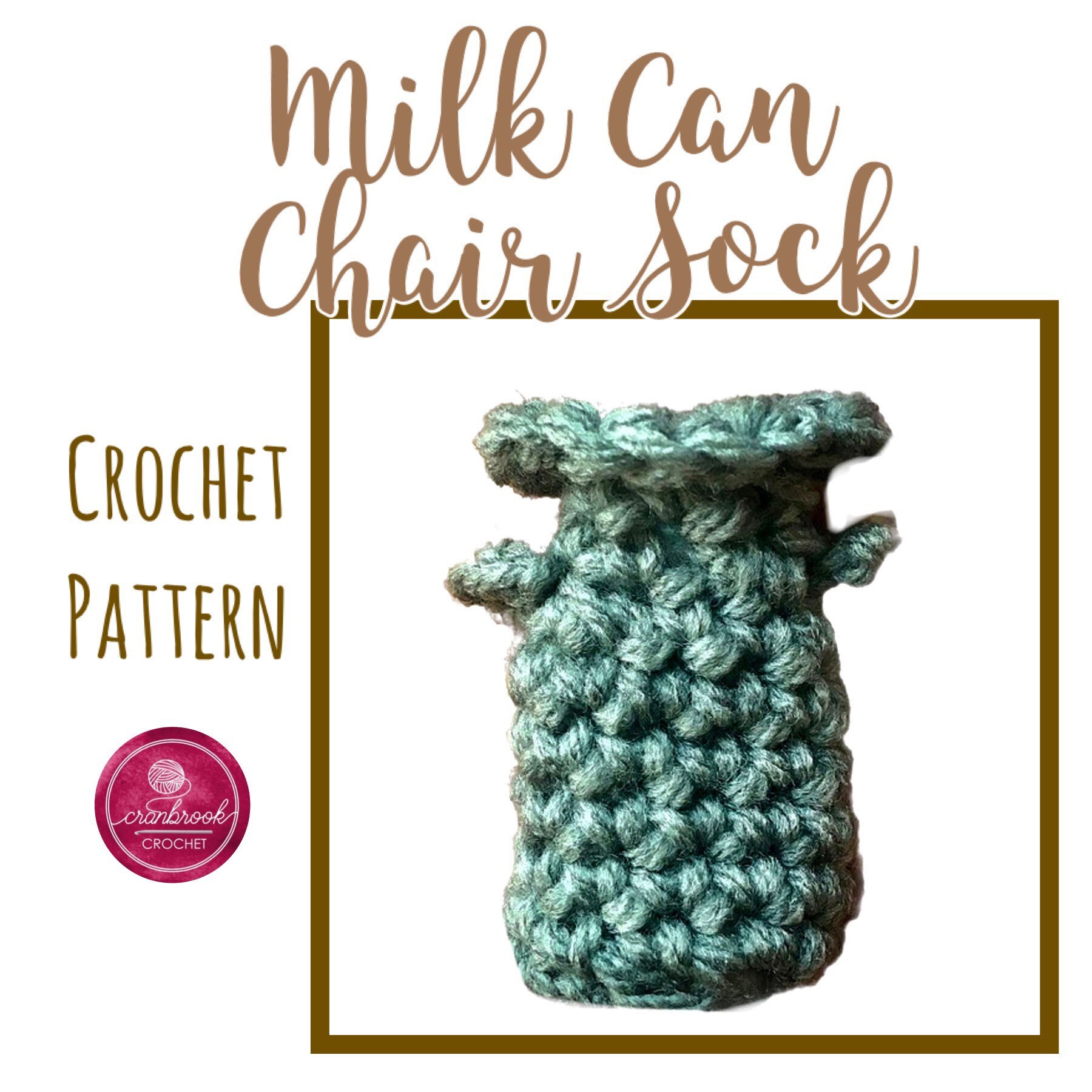 Milk Can Chair Sock Crochet Pattern 