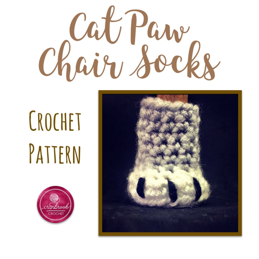 Cat Paw Chair Sock Crochet Pattern Etsy