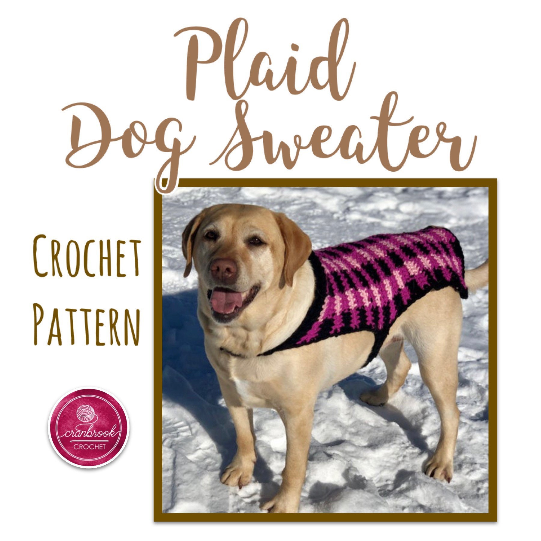 plaid dog sweater