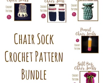 Chair Sock Crochet Pattern Bundle