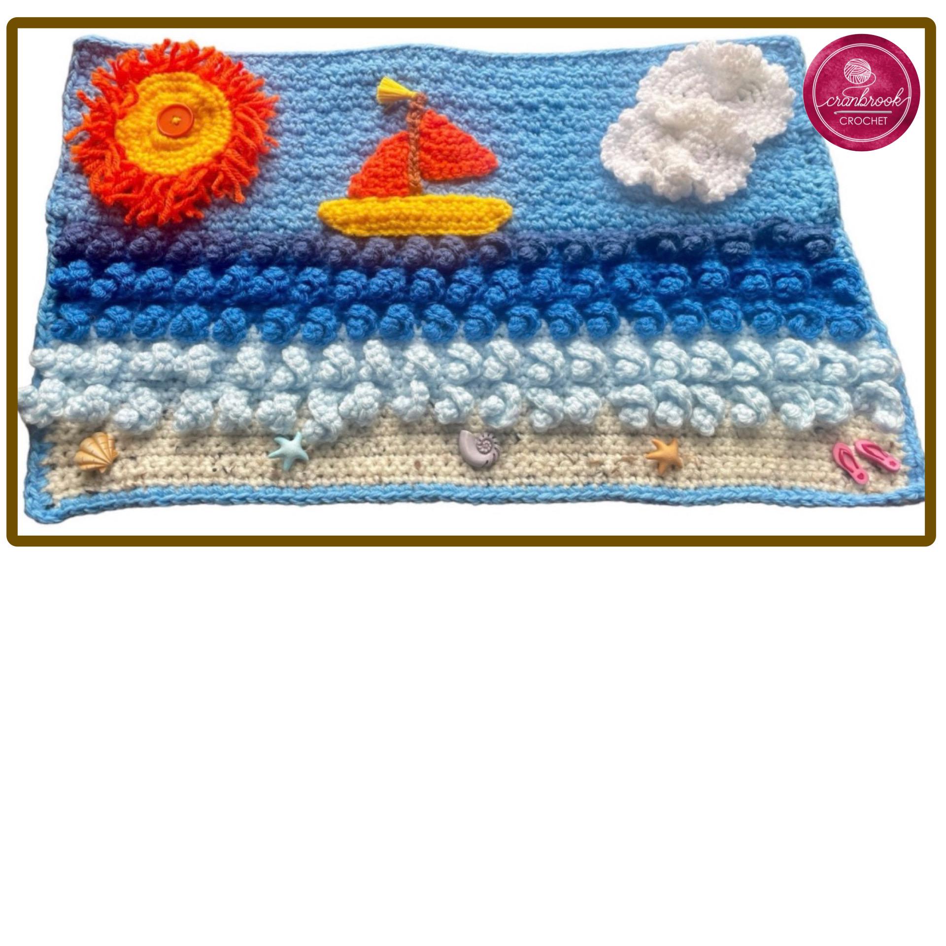 12 Ocean Waves Crochet Patterns: Bring Coastal Texture to Blankets, Bags, and Gifts 11 Ocean Waves Fiddle Mat Crochet