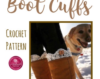 Scalloped and Straight Edge Boot Cuffs Crochet Pattern