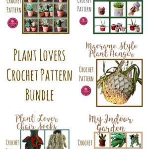 Plant Lover Crochet Pattern Bundle image 1