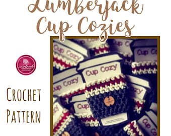Lumberjack Cup Cozy Crochet Pattern