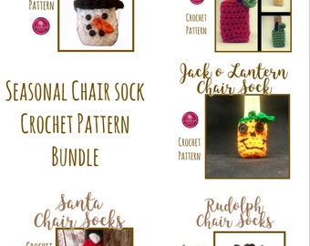 Seasonal Chair Sock Crochet Pattern Bundle