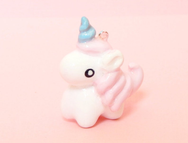 Unicorn Polymer Clay Charm ON SALE Unicorn Figurine Unicorn Charm Kawaii Unicorn Clay Unicorn Unicorn Necklace