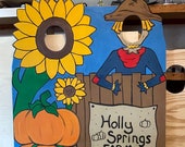 Outdoor 6ft Scarecrow Photo Booth Prop Wooden, Personalized Scarecrow Pumpkin Patch Photo Op