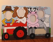 Outdoor Farm Wooden Photo Op Prop, Large Festival Photo Booth Prop, Fall Decorations, Animal stand-in, Tractor standee, Farmers Market prop