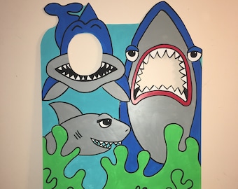 Baby Shark Photo Booth Prop: Under the Sea Birthday Party Decoration