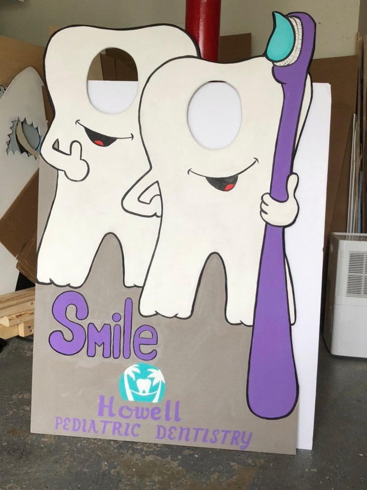 Dentist Display Board Tooth Photo Booth Prop Festival Face Etsy