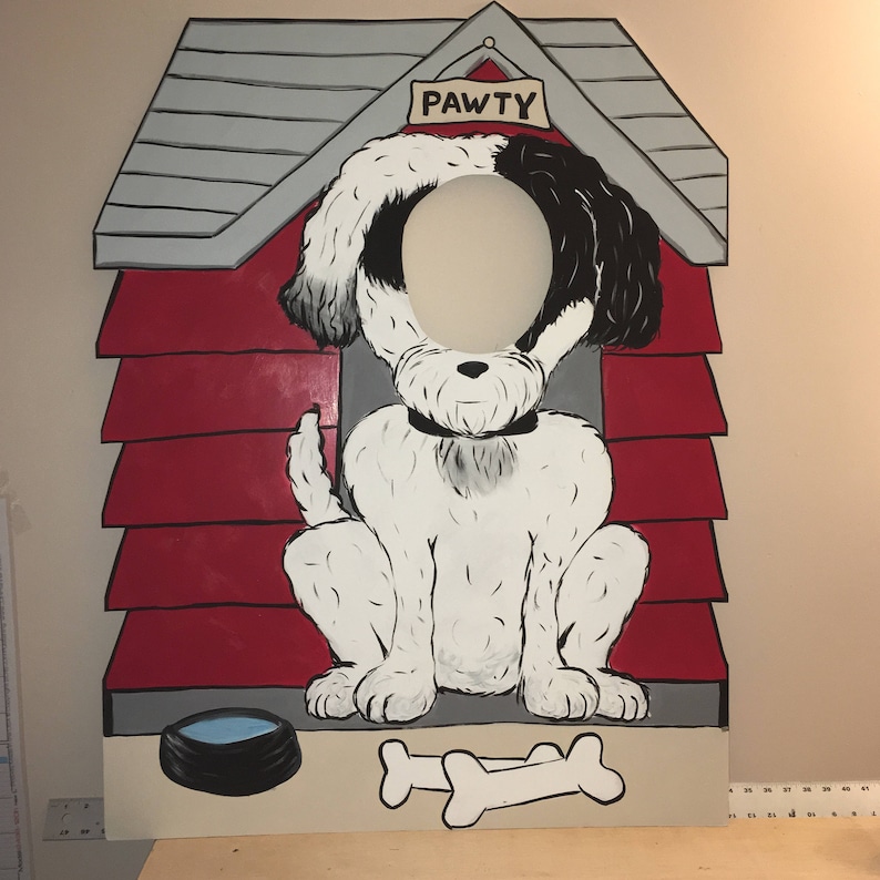 Dog Photo Booth Prop Wooden Puppy Standeedog Party Prop Etsy