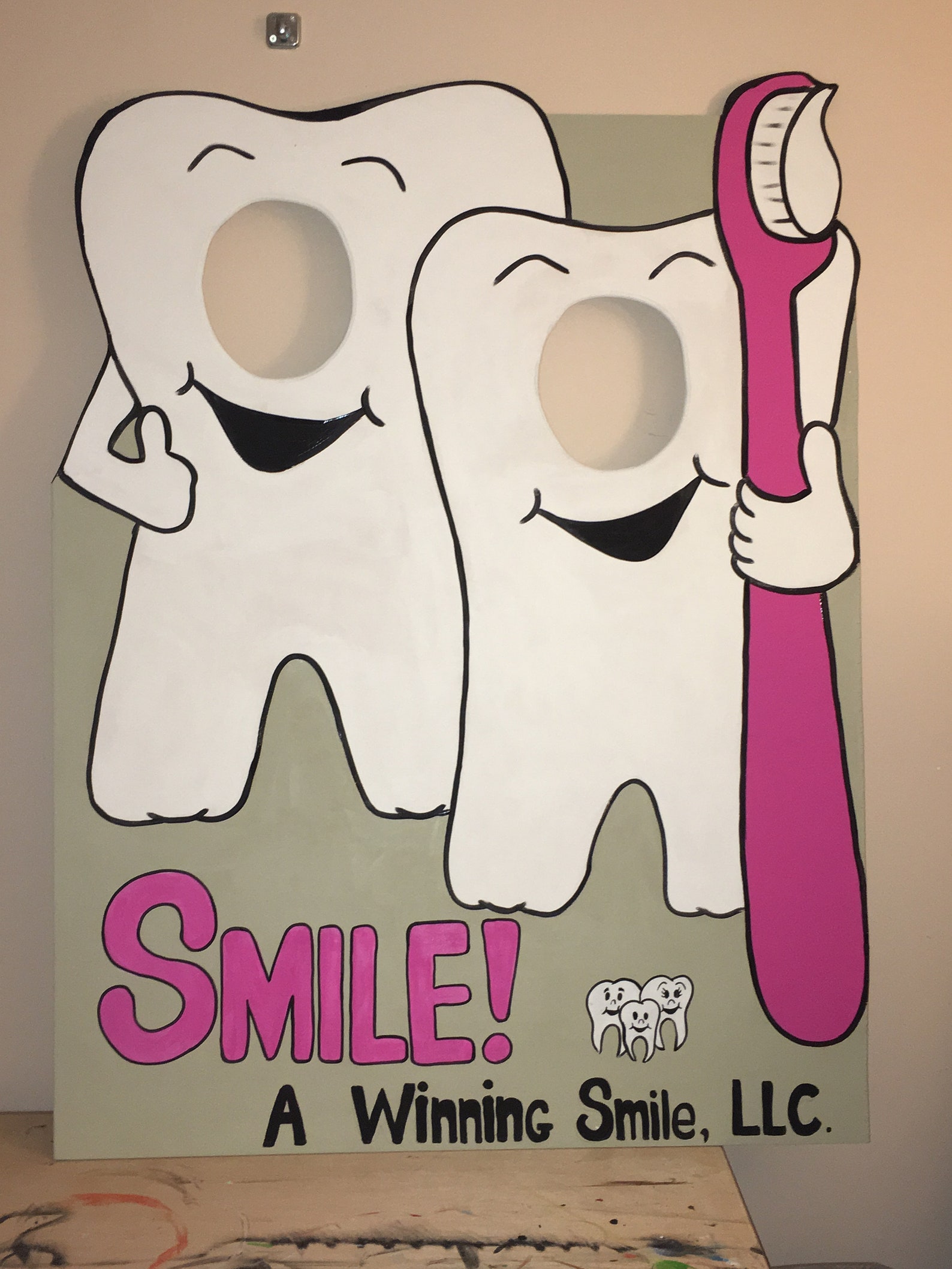 Dentist Display Board Tooth Photo Booth Prop Festival Face Etsy