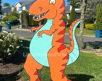 Dinosaur Party, Dino Trex Photo Booth Prop Cutout and Balloon Holder, Character Cutout