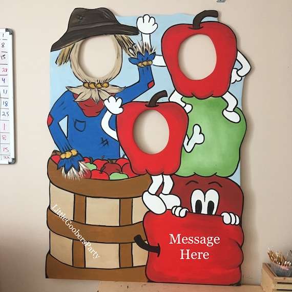 apple picking birthday photo booth prop wooden personalized etsy apple photo booth