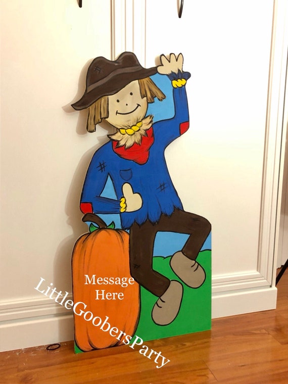 Scarecrow Outdoor Decoration Fall Photo Prop Scarecrow Etsy