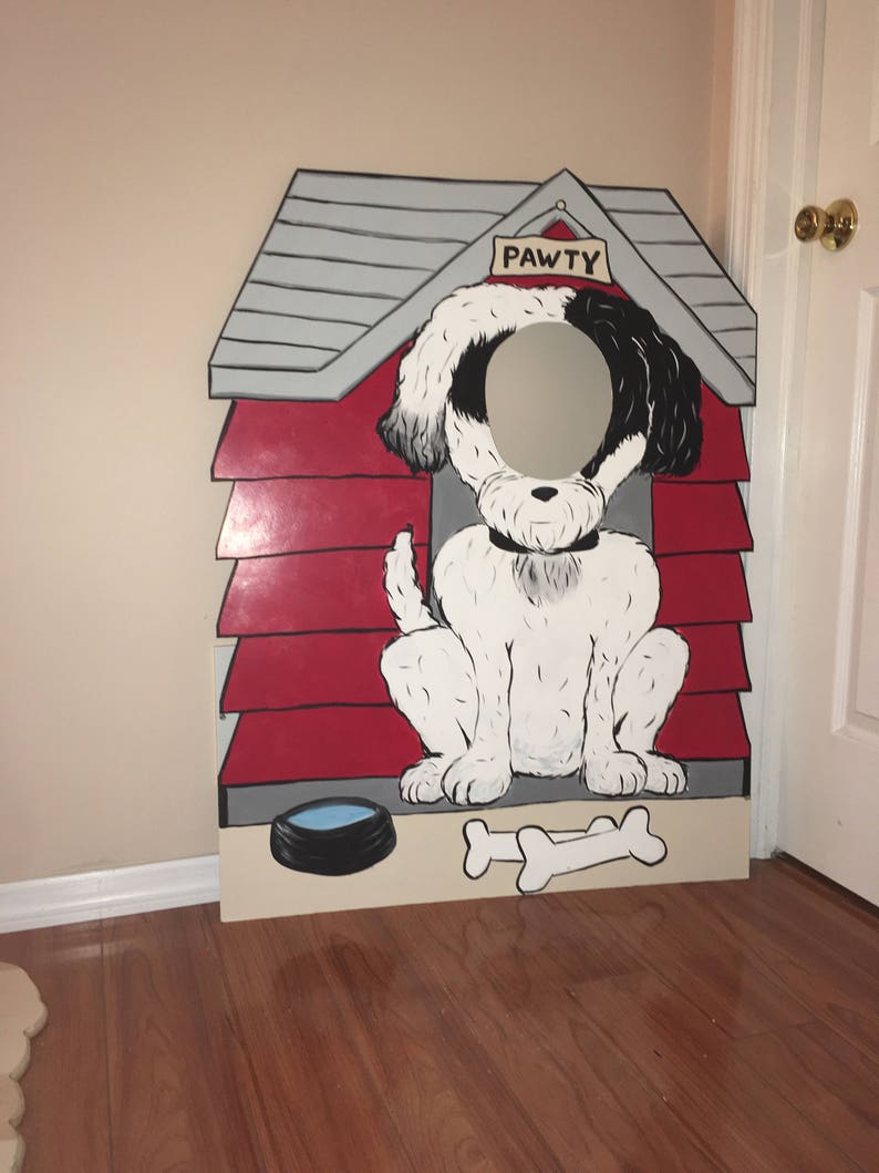 Dog Photo Booth Prop Wooden Puppy Standeedog Party Prop Etsy