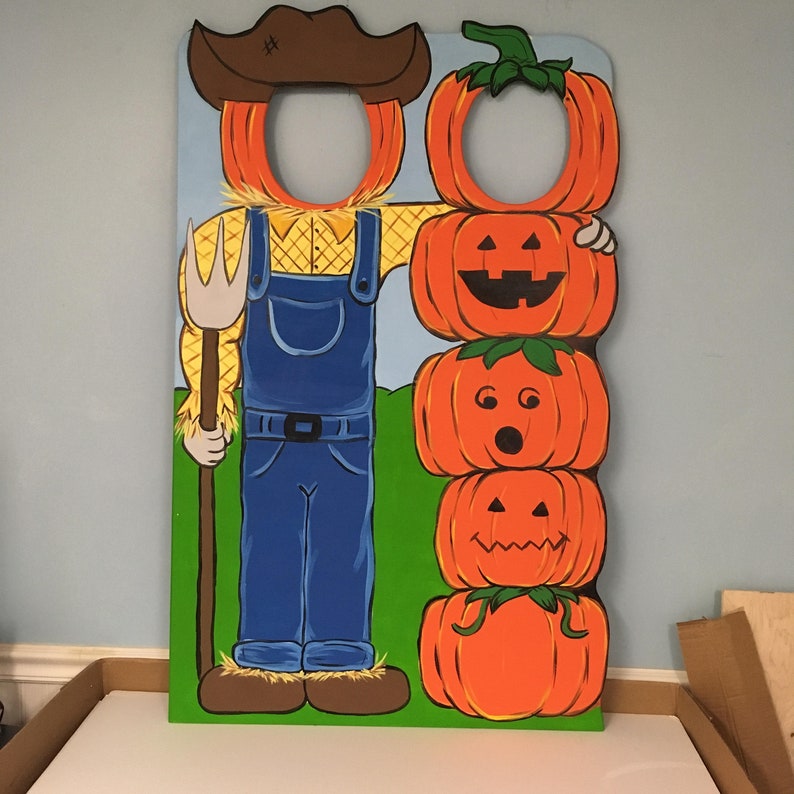 Pumpkin Farmer Photo Booth Prop WOODEN Fall Outdoor Etsy