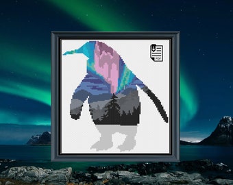 Tundra King Penguin Cross Stitch PDF PATTERN | Chart | Instant Download | Embroidery | XStitch | Modern | Pattern Keeper Compatible